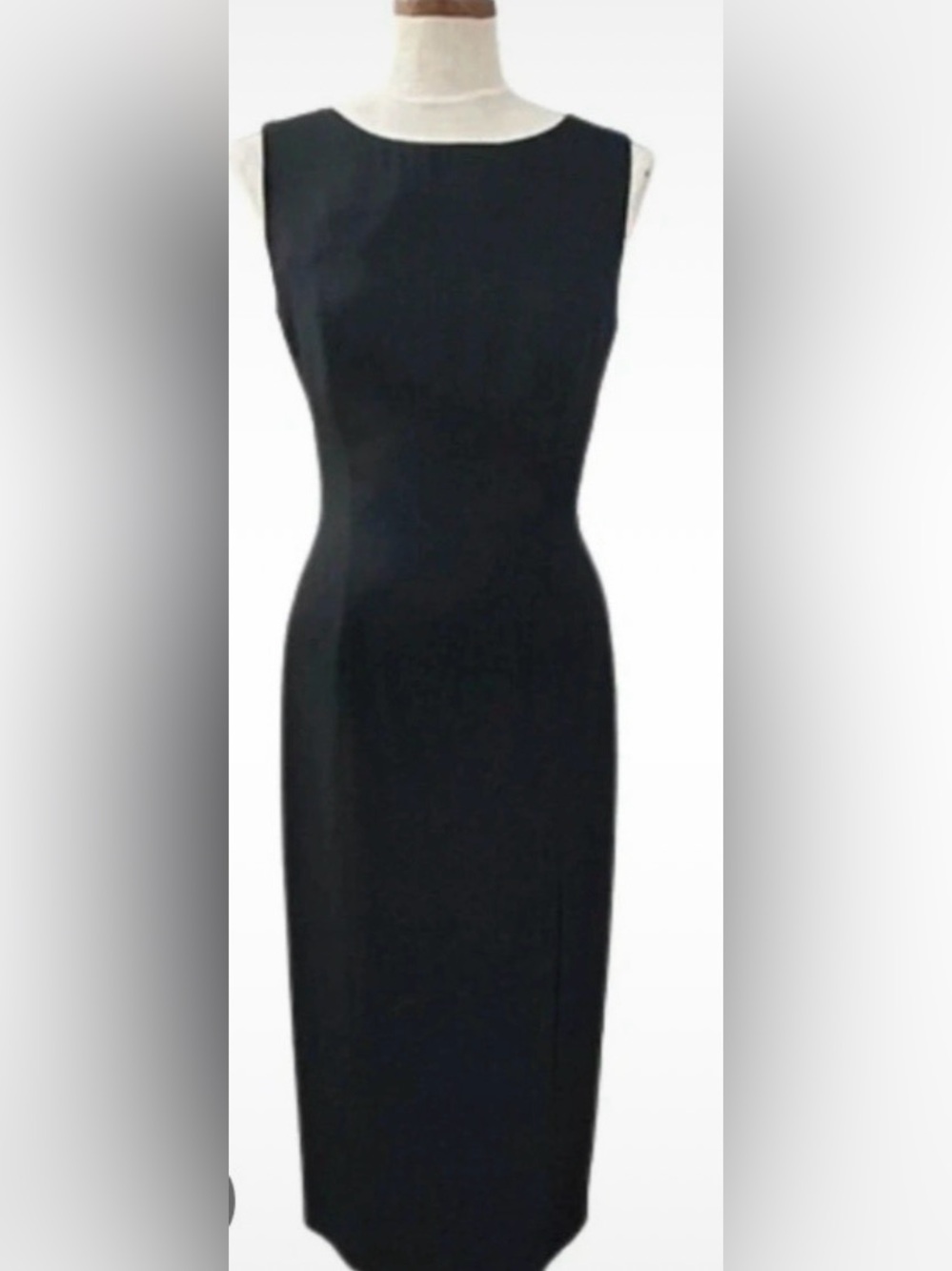 Vintage Donna Ricco Black Maxi Gown Dress Size 8 Made in USA 90s Minimalist